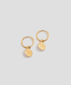 Minimalistica Hammered Earrings - Gold