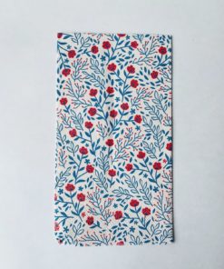 Serviett Røde/Blå Blomster