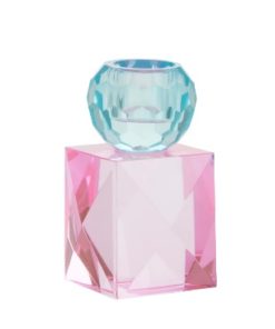Crystal lysholder - Rosa/Blå