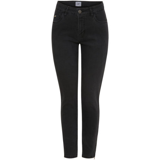 Lido Zip Jeans - Mørkegrå