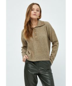 Penny Polo Knit Pullover - Taupe