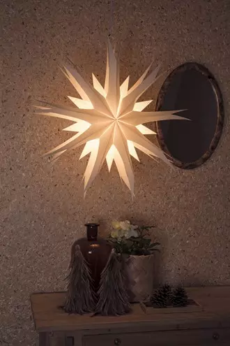 Papirstjerne 66cm - Hvit