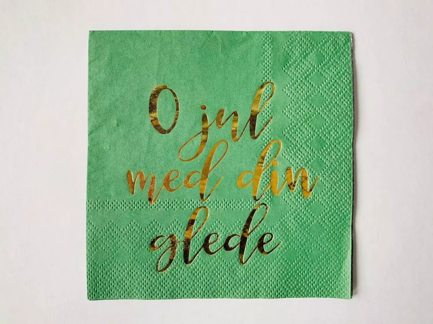 Lunsjserviett "O Jul Med Din Glede" - Grønn