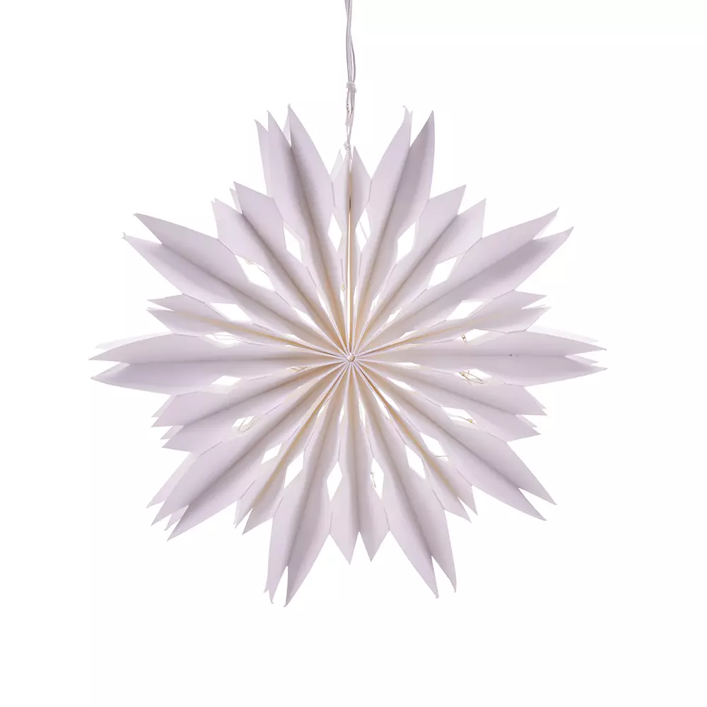 Snøkrystall m/Lys - 30cm