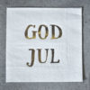 Lunsjserviett "God Jul" - Hvit