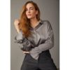 Steff Flounce Shirt - Grey