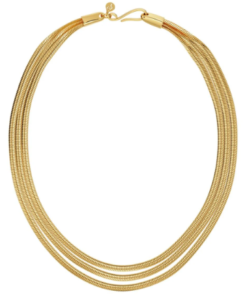 Herringbone Tripple Necklace - Gold