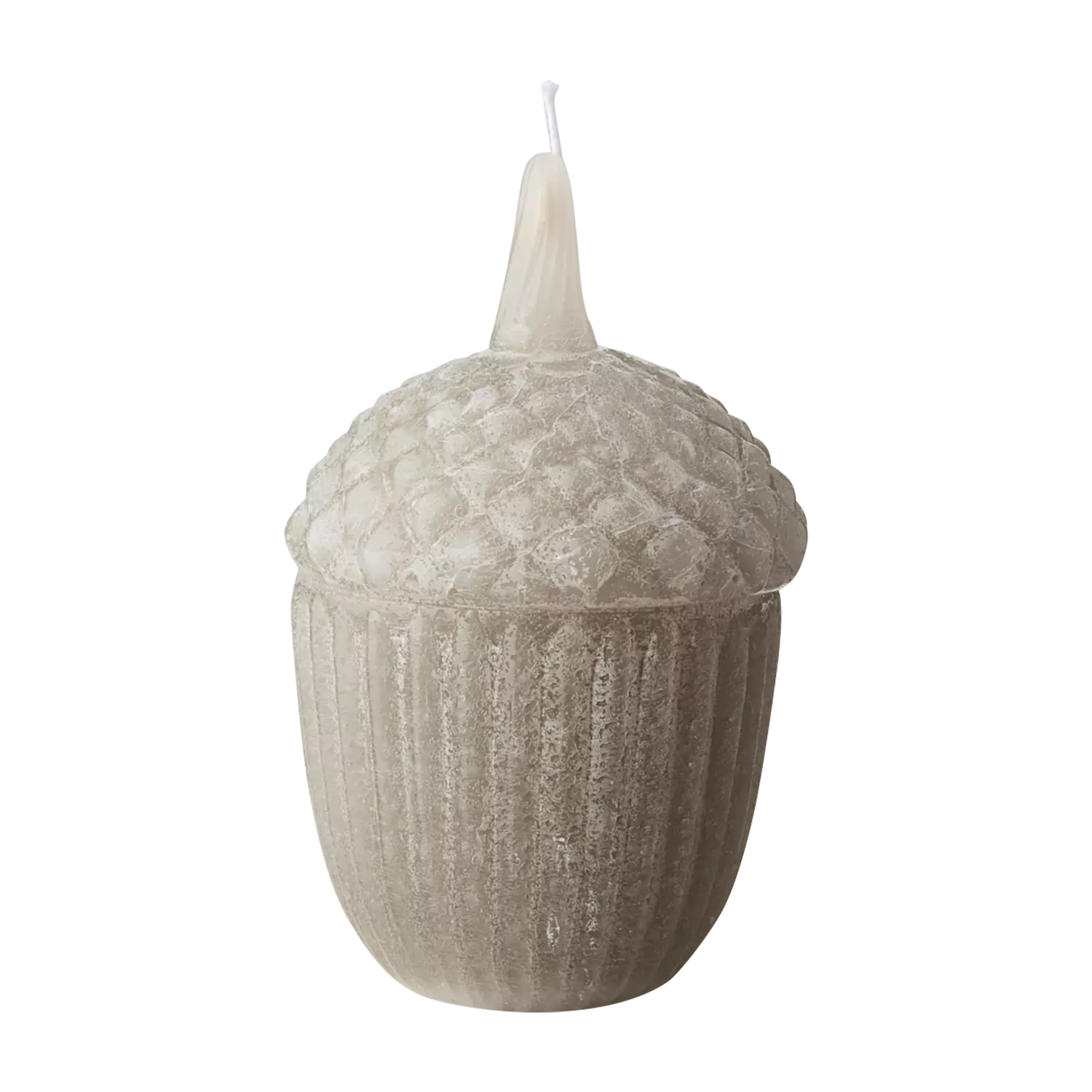 Deco Eikenøtt Kubbelys - Grå