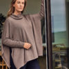 Signature Poncho - Taupe Melange