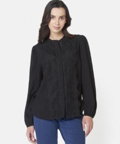 Lace Blouse - Sort