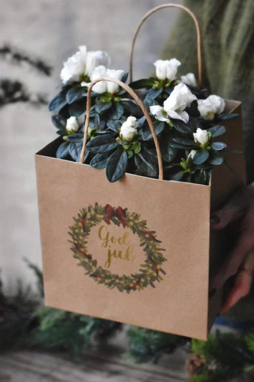 "God Jul" Blomsterpose