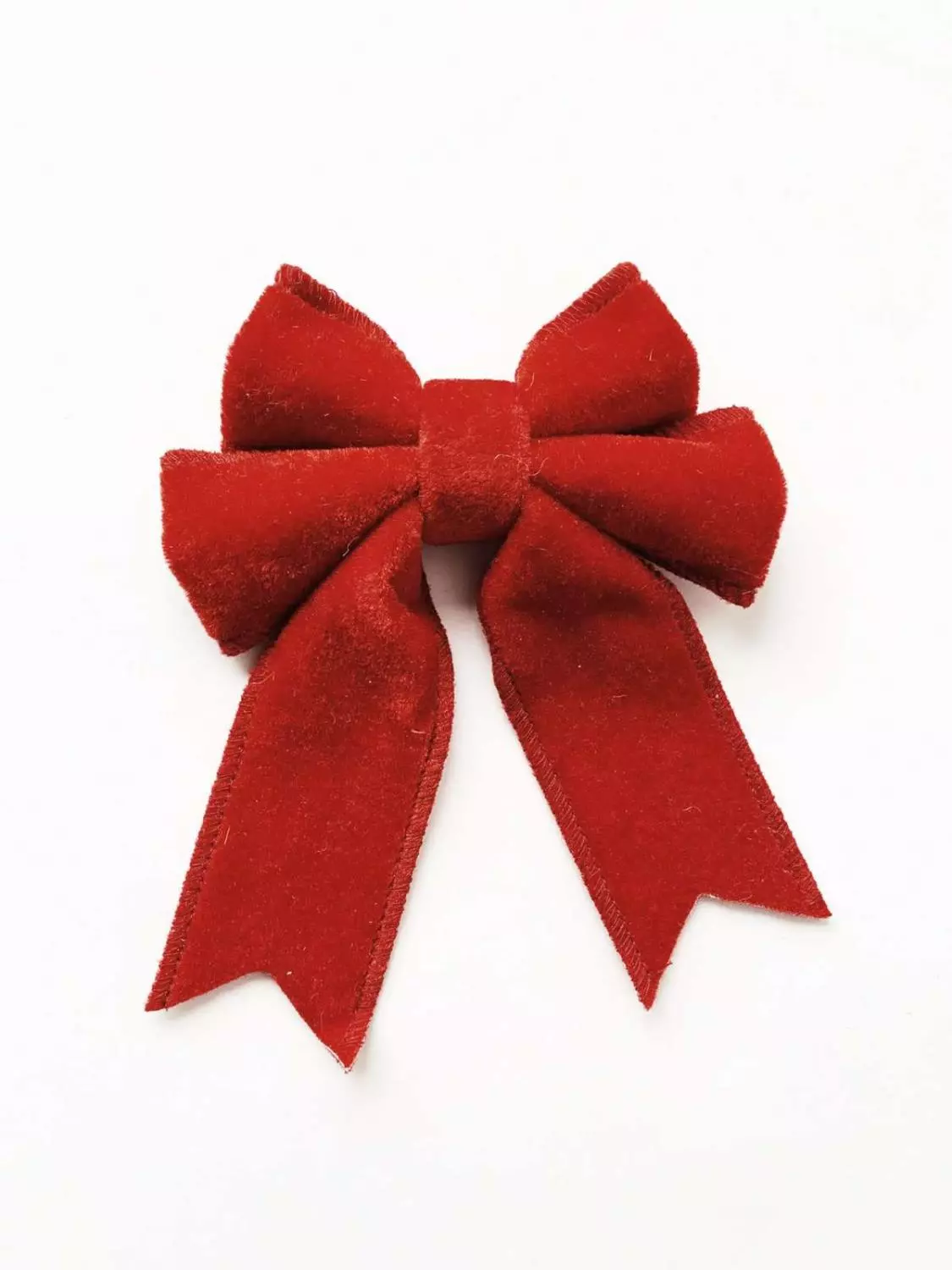 Veloursløyfe - Rød