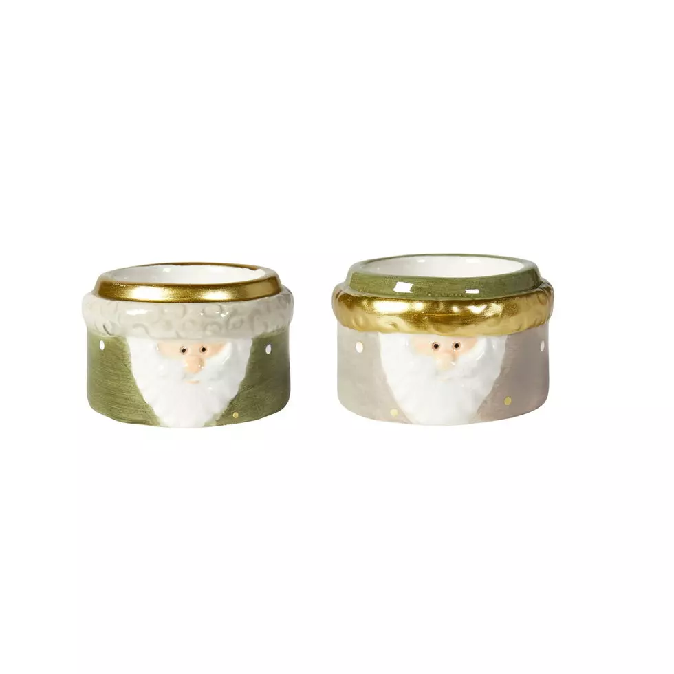 Santa T-lysholder - 2ass