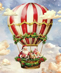 Lunsjserviett - Santas Air Balloon