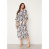 Ane Smock Dress - Black Brushstrokes