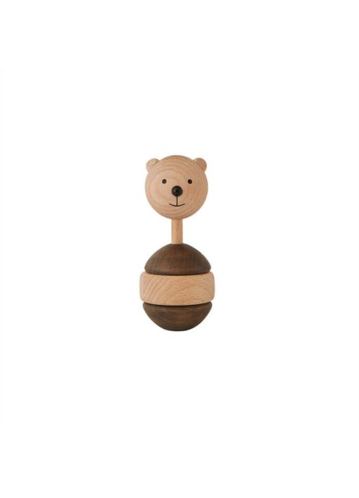Wood Bear Rattle
