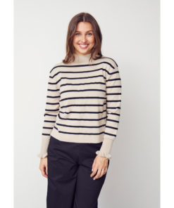 Frigga Stripe Pullover - Golden W/Black