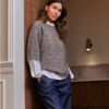 Anna 3/4 Sleeve Pullover - Taupe Melange