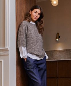 Anna 3/4 Sleeve Pullover - Taupe Melange