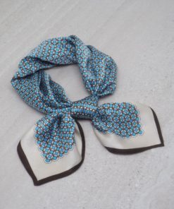 Silkeskjerf - Blå/Brun