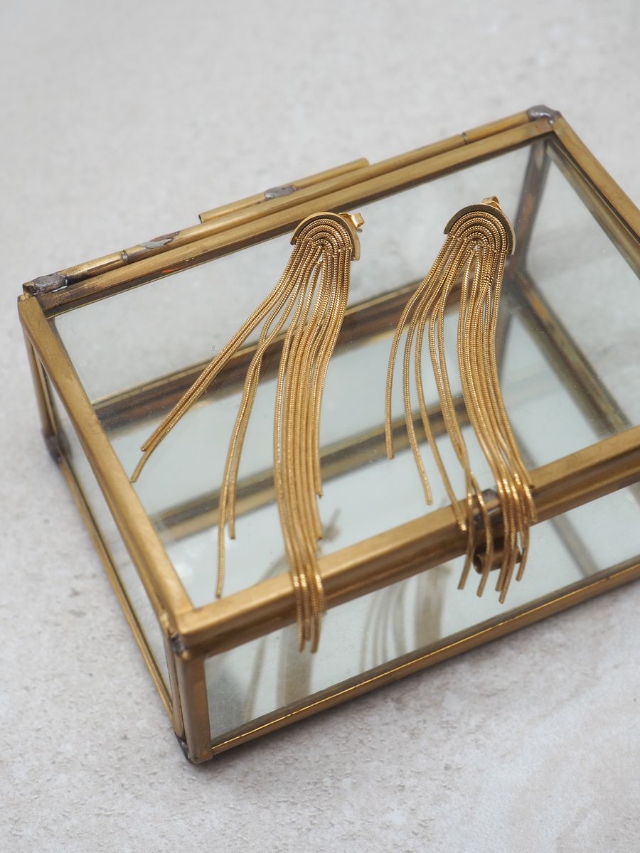 Øredobber med Frynser - Gull