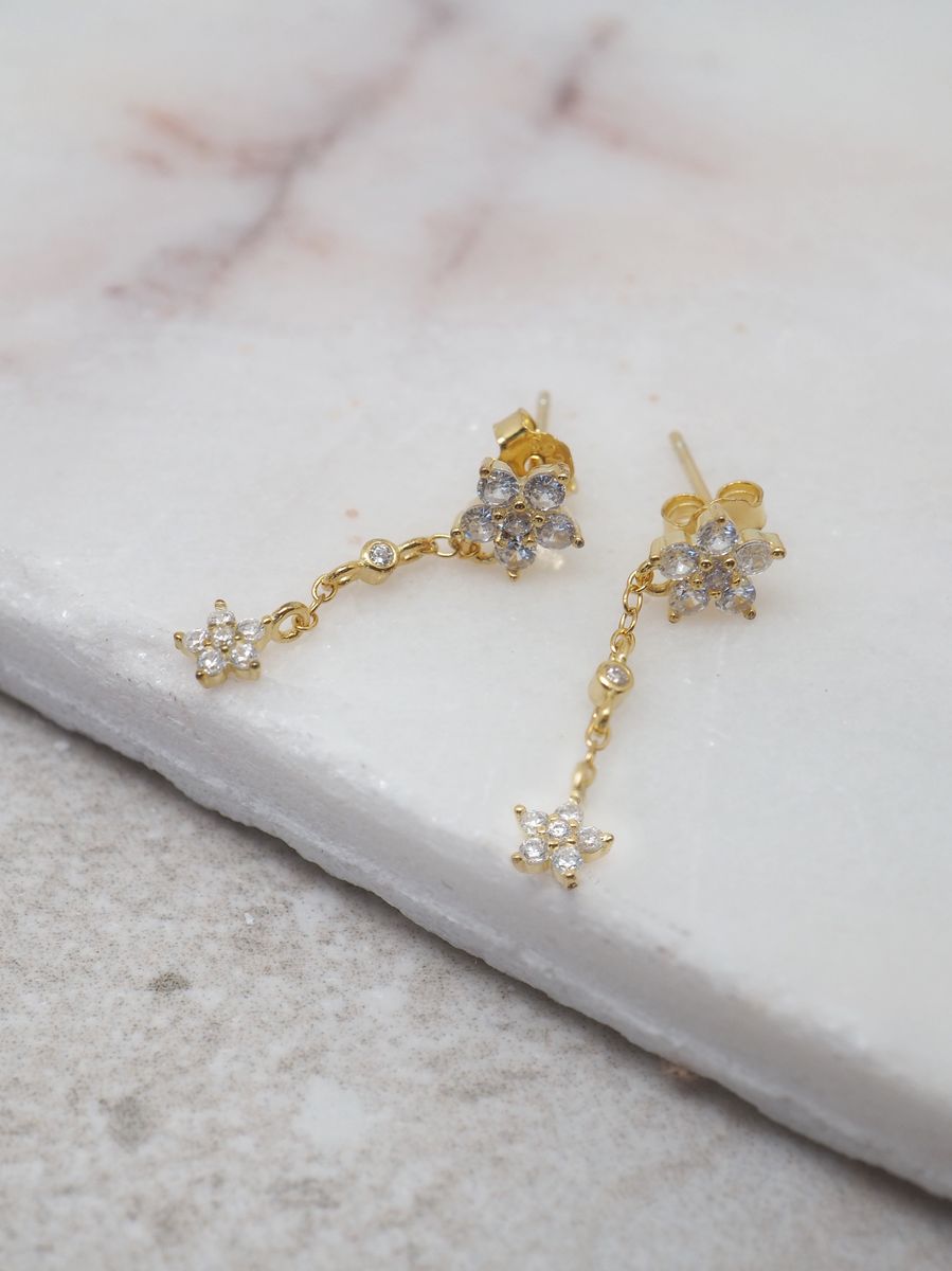 Øredobber med Blomstercharm