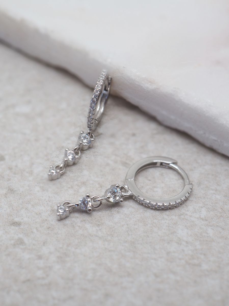 Hoops med Zirkonanheng - Sølv (925)