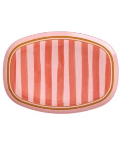 Rektangulært Melamine Fat -  Organic Stripes Print