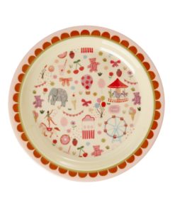 Melamine Lunsjfat - Fun Fair Rosa