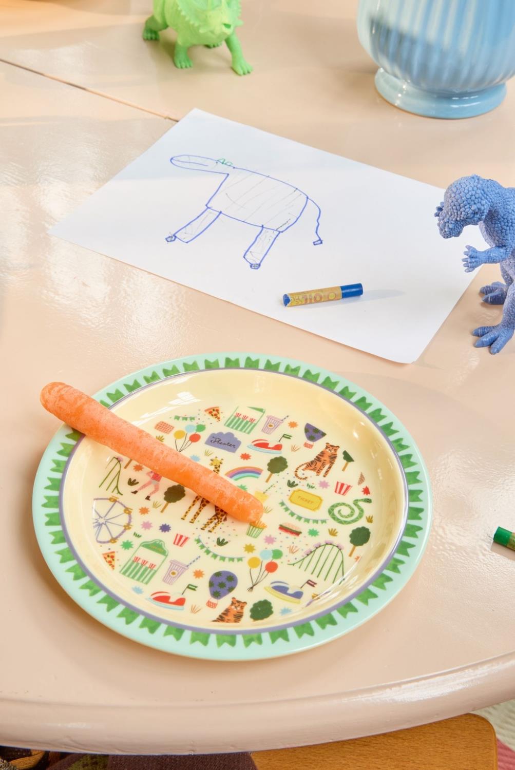 Melamine Lunsjfat - Fun Fair Mint