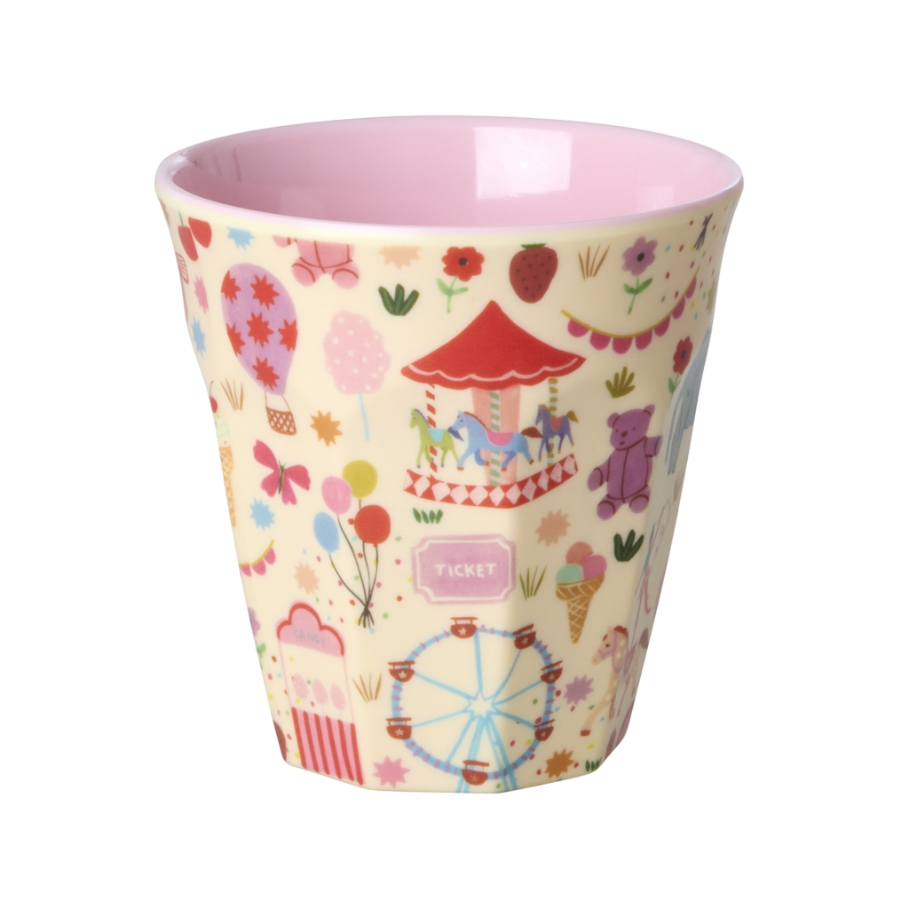 Melamine Kopp - Fun Fair Rosa