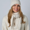 Strikket Trekantskjerf - Lys Beige