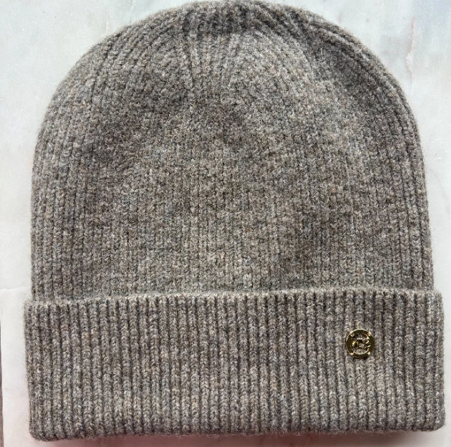 Strikket Lue - Mocca Melert