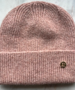 Strikket Trekantskjerf - Rosa Melert