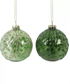 Julekule i Glass - Grønn Ass