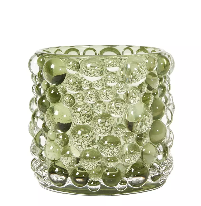 Telysholder i Bobleglass - 9x8cm