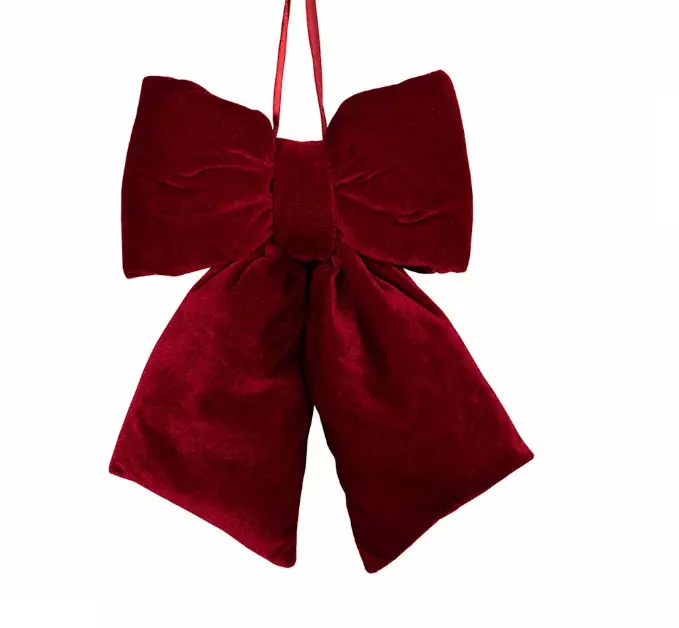 Julesløyfe i Fløyel - Rød