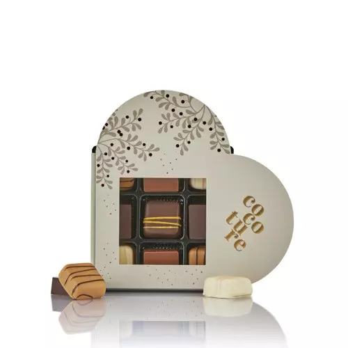 Fylt Konfekt i Hjerteske