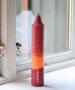 Kalenderlys - Fuchsia, Orange & Rød