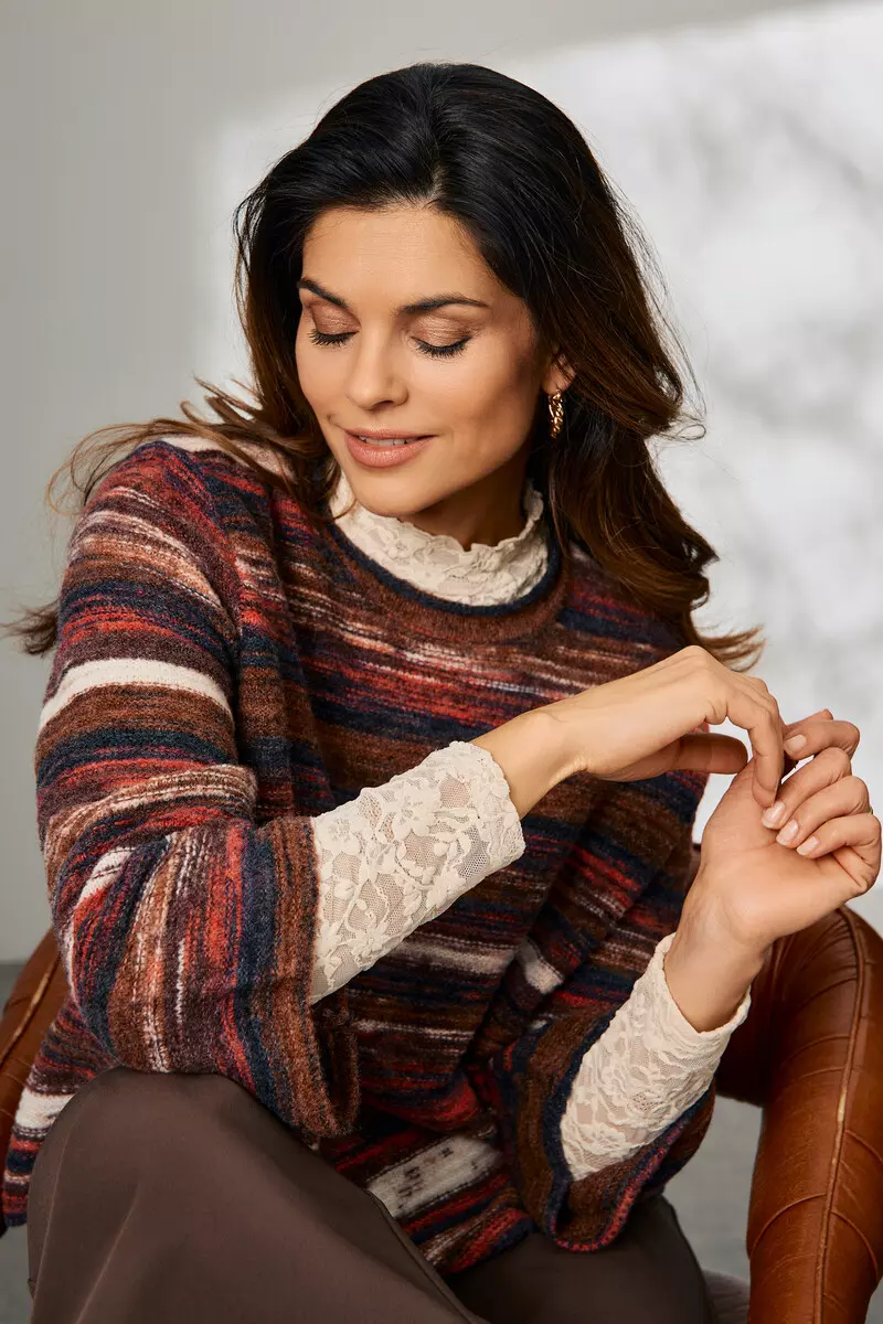 Flerfarget Strikkagenser