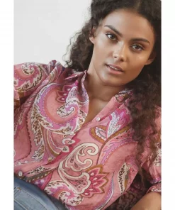 Lotta Smock Shirt - Rose Paisley
