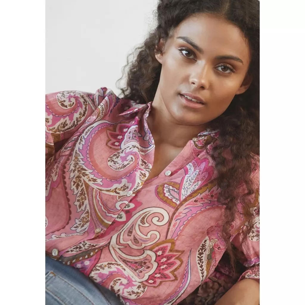 Lotta Smock Shirt - Rose Paisley