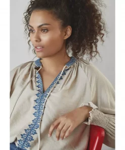 Lykke Deco Bluse - Sand