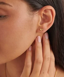 Heart Of Gold Studs
