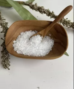 Saltkar i Teak m/Skje - 9x6cm