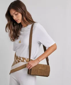 Taya Crossbody Bag - Caramel Suedette