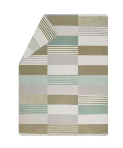 Savona Pledd - Grønn Stiper/Ruter