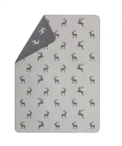 Silvretta Pledd - "Reinder all over" Grey