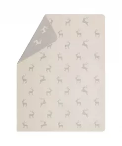 Silvretta Pledd - "Reindeer All Over" Beige