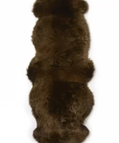 Geantly Langhåret Dobbelt Saueskinn - Natural Brown